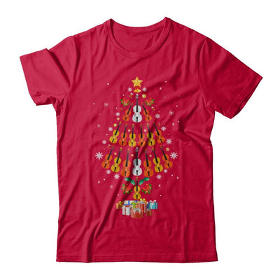 Music Violin Christmas Tree Merry Xmas Gift-T-Shirt & Sweatshirt-Classic T-Shirt-Red