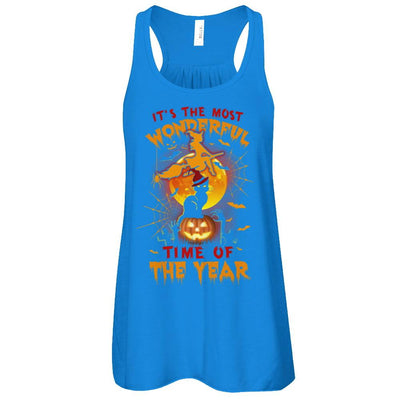 Halloween Cat It's The Most Wonderful Time Of The Year Witches-T-Shirt & Tank Top-Women's Flowy Racerback Tank-True Royal