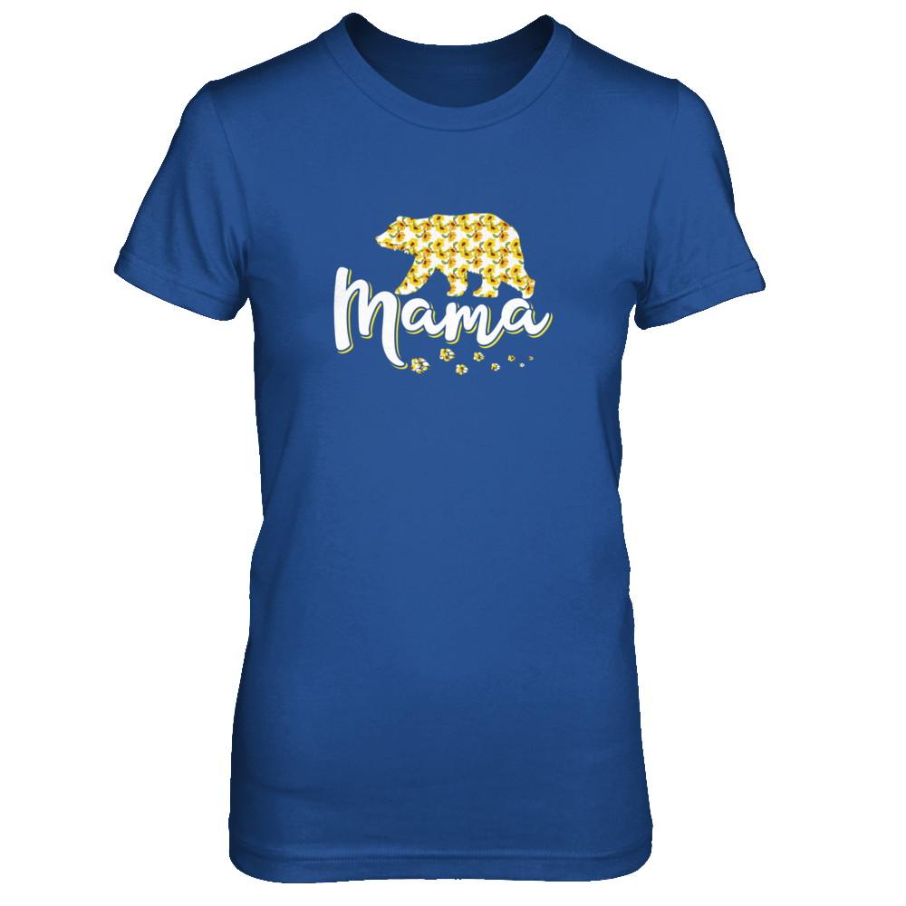 Sunflower Bear Mothers Day Gift Flowers Mama Floral-T-Shirt & Tank Top-Women's T-Shirt-Royal