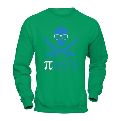 Funny Pi-Rate Happy Pi Day 2018-T-Shirt & Hoodie-Crewneck Sweatshirt-Irish Green