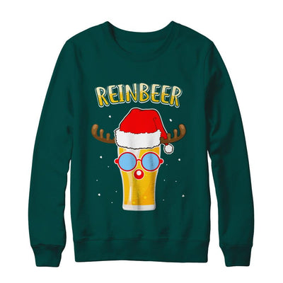 Funny Christmas Gift Beer Reindeer Lovers Reinbeer-T-Shirt & Sweatshirt-Crewneck Sweatshirt-Deep Forest