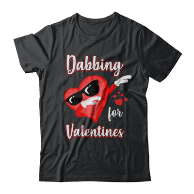 Dabbing For Valentines Day Cute Funny Heart Love-T-Shirt & Hoodie-Classic T-Shirt-Black