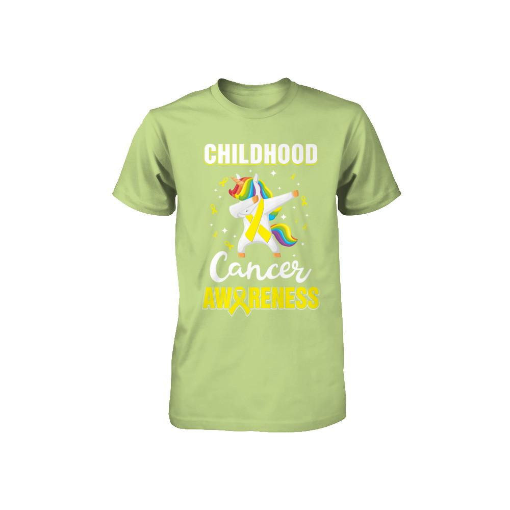 Childhood Cancer Awareness Cute Unicorn Warrior Youth-Youth Shirt-Toddler T-Shirt-Key Lime