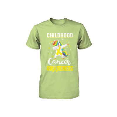 Childhood Cancer Awareness Cute Unicorn Warrior Youth-Youth Shirt-Toddler T-Shirt-Key Lime