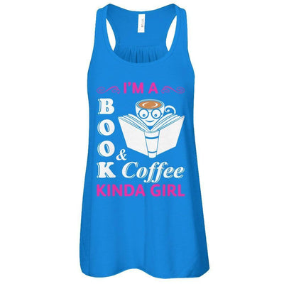 I'm A Book And Coffee Kinda Girl-T-Shirt & Tank Top-Women's Flowy Racerback Tank-True Royal