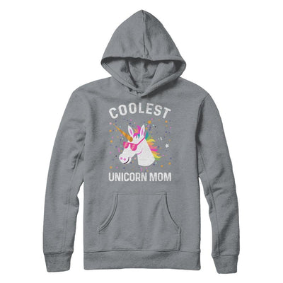 Coolest Unicorn Mom Cute Funny Unicorn Mothers Day-T-Shirt & Hoodie-Hanes - Heavyweight Pullover Hoodie-Light Steel