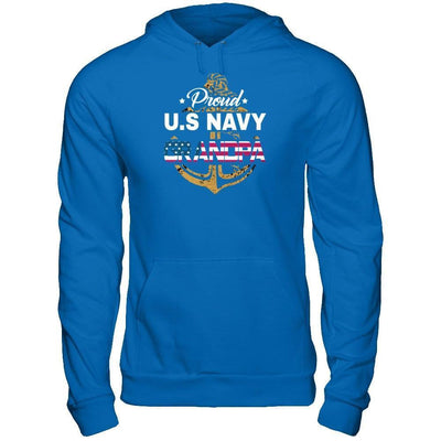 Proud US Navy Grandpa-T-Shirt & Hoodie-Pullover Hoodie-Royal
