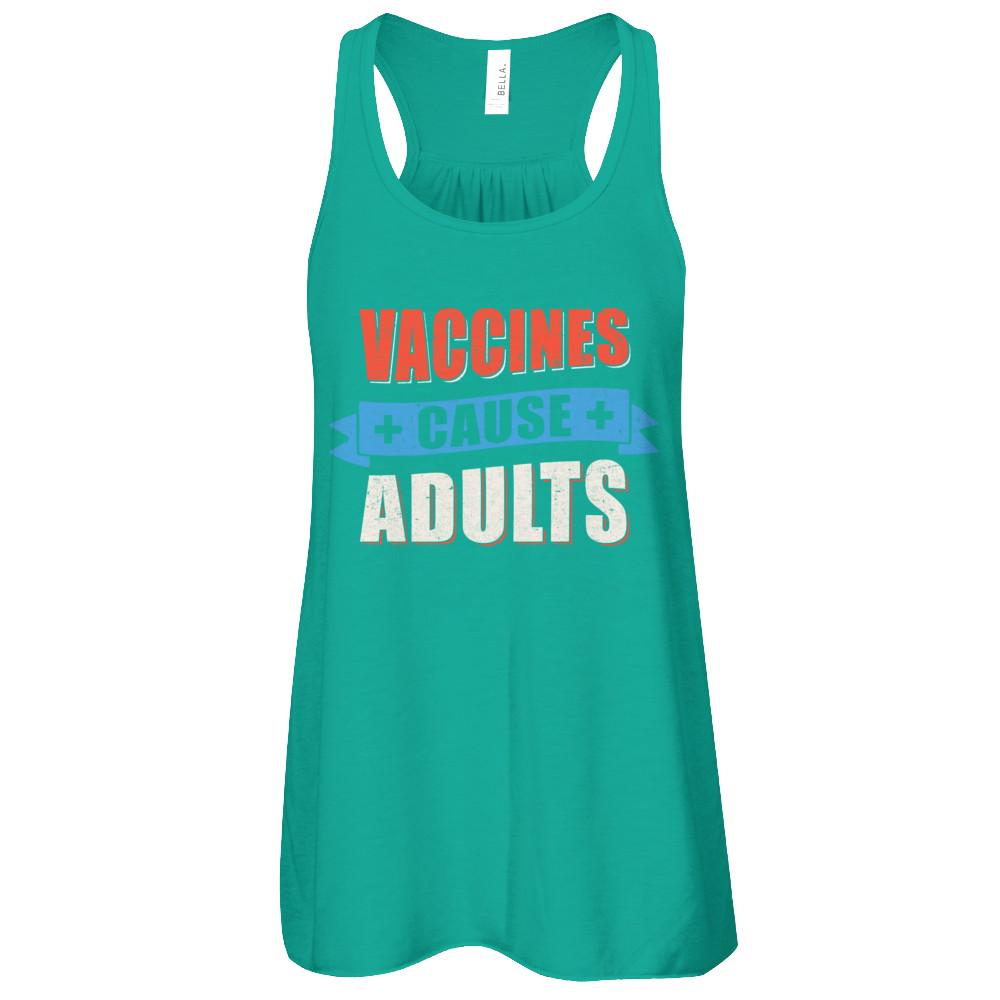 Vaccines Cause Adults-T-Shirt & Tank Top-Women's Flowy Racerback Tank-Kelly