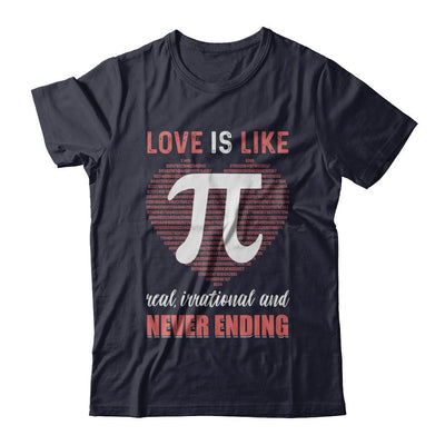 Love Is Like Pi Never Ending Math Happy Pi Day Couple-T-Shirt & Hoodie-Premium T-Shirt-Midnight Navy