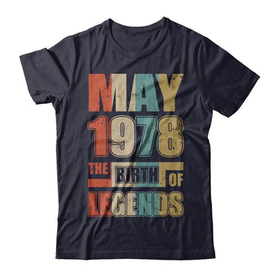 Vintage Retro May 1978 Birth Of Legends 43th Birthday-T-Shirt & Hoodie-Premium T-Shirt-Midnight Navy