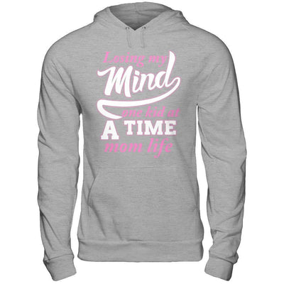 Losing My Mind One Kid At A Time Mom Life-T-Shirt & Hoodie-Pullover Hoodie-Sport Grey