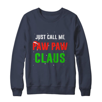 Santa Paw Paw Claus Matching Family Christmas Pajamas-T-Shirt & Sweatshirt-Crewneck Sweatshirt-Navy