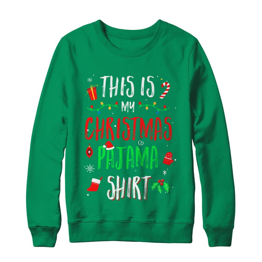 This Is My Christmas Pajama-T-Shirt & Sweatshirt-Crewneck Sweatshirt-Irish Green