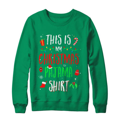 This Is My Christmas Pajama-T-Shirt & Sweatshirt-Crewneck Sweatshirt-Irish Green