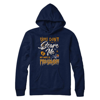 Funny Pregnant Wife Husband Halloween Costume-T-Shirt & Hoodie-Pullover Hoodie-Navy