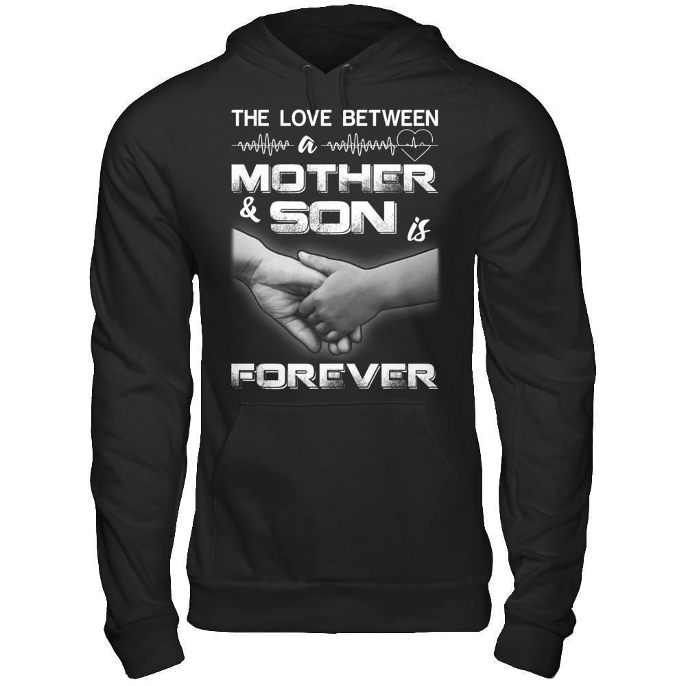 The Love Between A Mother And Son Is Forever-T-Shirt & Hoodie-Pullover Hoodie-Black