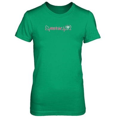 Nurse Heartbeat Nursing Passionate-T-Shirt & Tank Top-Women's T-Shirt-Irish Green