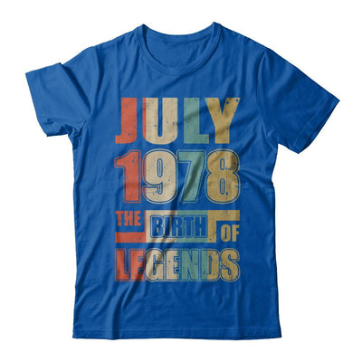 Vintage Retro July 1978 Birth Of Legends 43th Birthday-T-Shirt & Hoodie-Premium T-Shirt-Royal