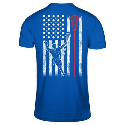 Lacrosse American Flag-T-Shirt & Hoodie-Premium T-Shirt-Royal