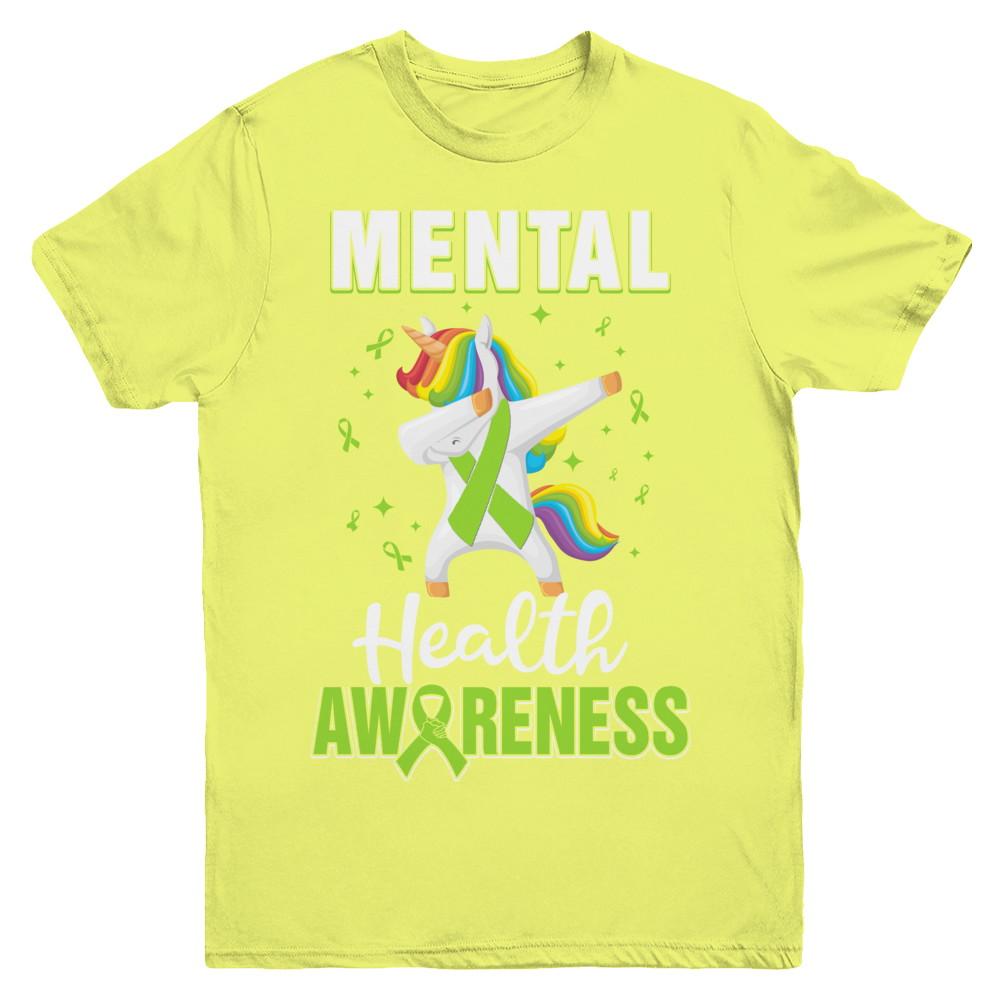 Inspirational Mental Health Awareness Unicorn Support Youth-Youth Shirt-Youth T-Shirt-Daisy
