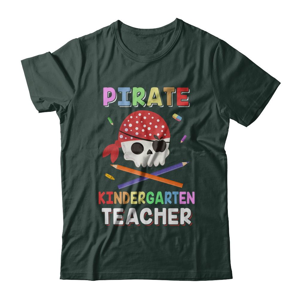 Pirate Kindergarten Teacher Costume Halloween-T-Shirt & Hoodie-Classic T-Shirt-Forest Green