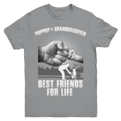 Poppop And Granddaughter Best Friends For Life Youth-Youth Shirt-Youth T-Shirt-Sport Grey