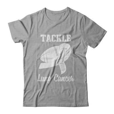 Football Survivor Tackle Clear Lung Cancer Awareness-T-Shirt & Hoodie-Classic T-Shirt-Sport Grey