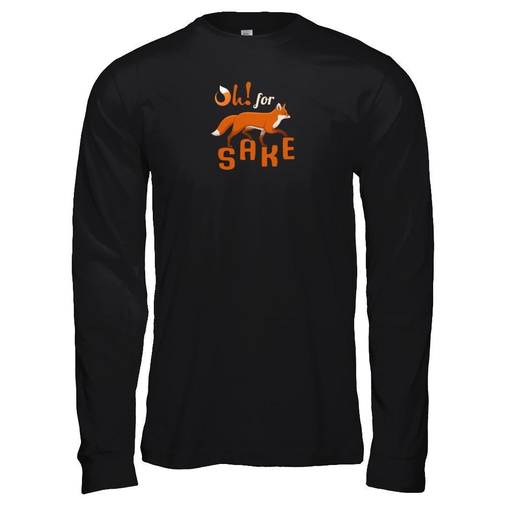 Oh For Fox Sake-T-Shirt & Tank Top-Long Sleeve T-Shirt-Black