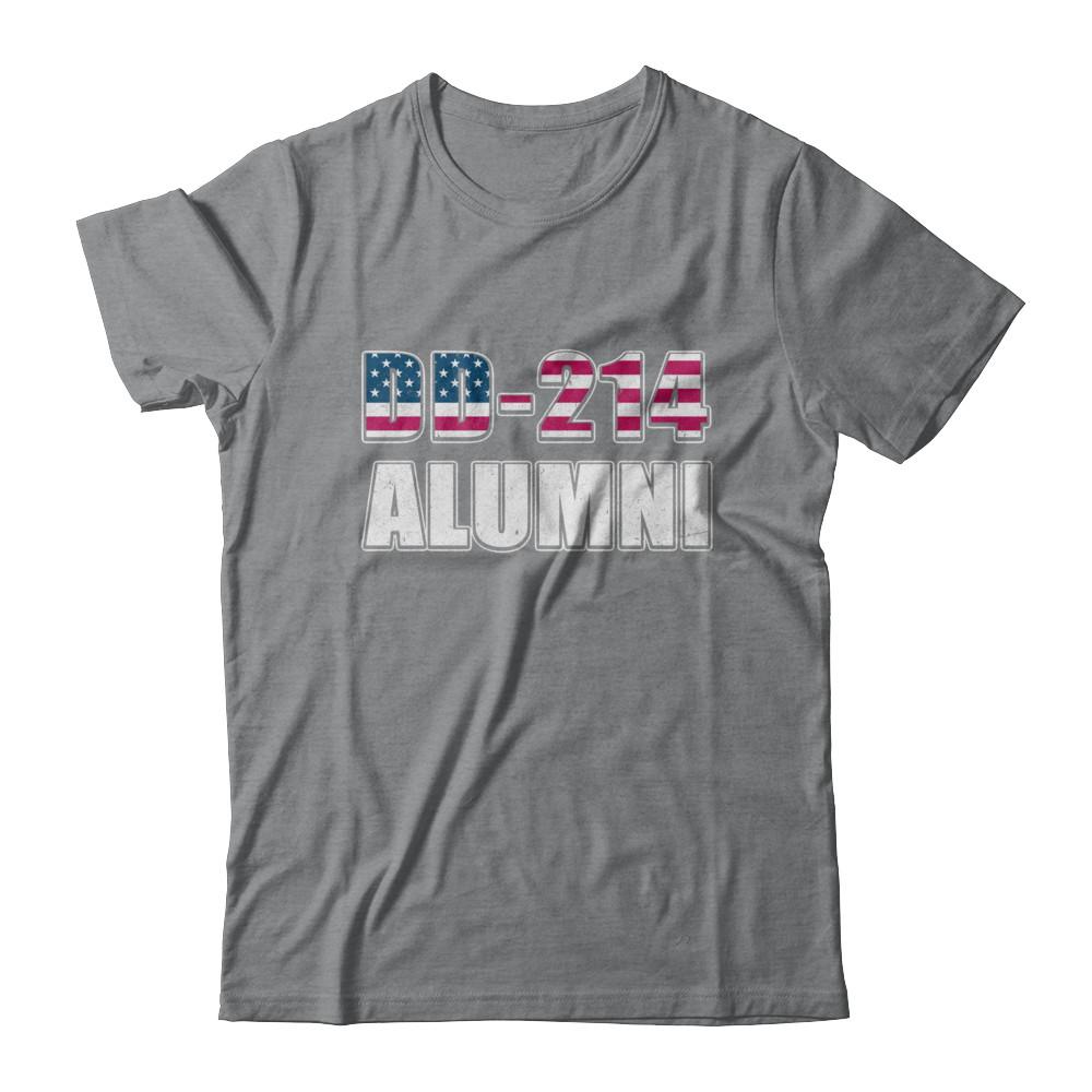 Military DD-214 Alumni Vintage American US Veteran-T-Shirt & Hoodie-Classic T-Shirt-Sport Grey