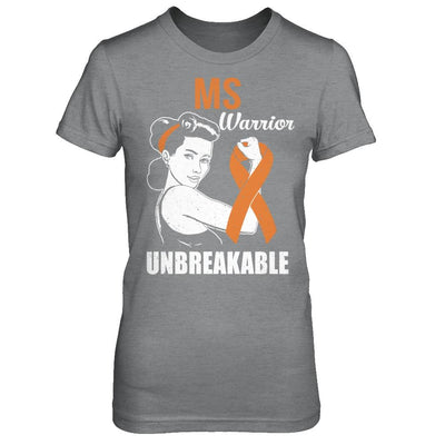 MS Warrior Unbreakable Multiple Sclerosis Awareness-T-Shirt & Hoodie-Women's T-Shirt-Sport Grey