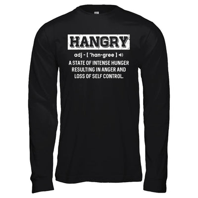 Funny Hangry Buy Me Food-T-Shirt & Hoodie-Long Sleeve T-Shirt-Black