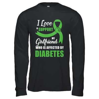 Lymphoma Awareness Support Green Girlfriend Boyfriend-T-Shirt & Hoodie-Long Sleeve T-Shirt-Black