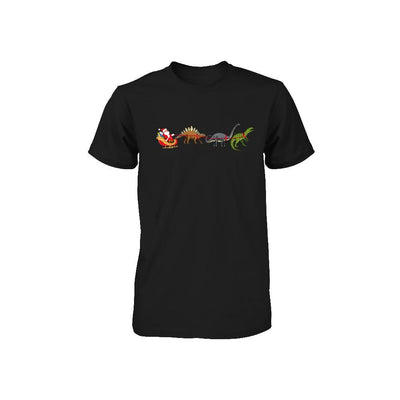 Xmas Cool Santa Sleigh Dinosaur Christmas Gift Youth-Youth Shirt-Toddler T-Shirt-Black