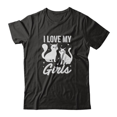 I Love My Girls Funny Cats Lover-T-Shirt & Tank Top-Premium T-Shirt-Black