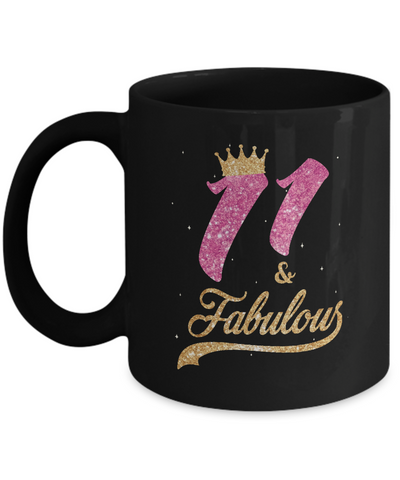 11Th And Fabulous Eleven Birthday Mug-Coffee Mug-11oz Mug-Black