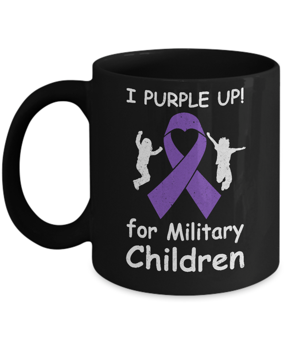 I Purple Up For Month Of The Military Child Mug