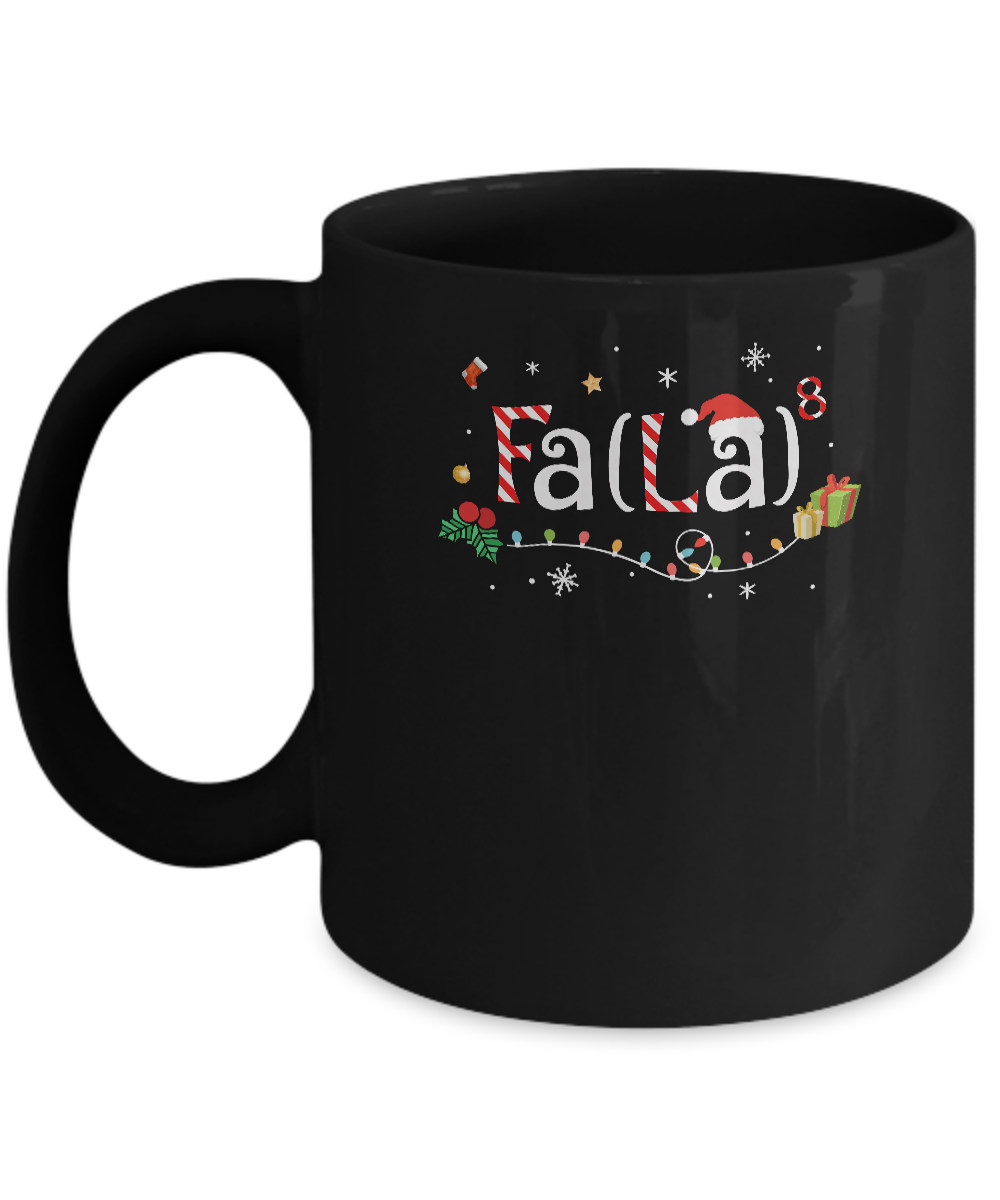 Cute Math Fa La Funny Christmas Mug-Coffee Mug-11oz Mug-Black