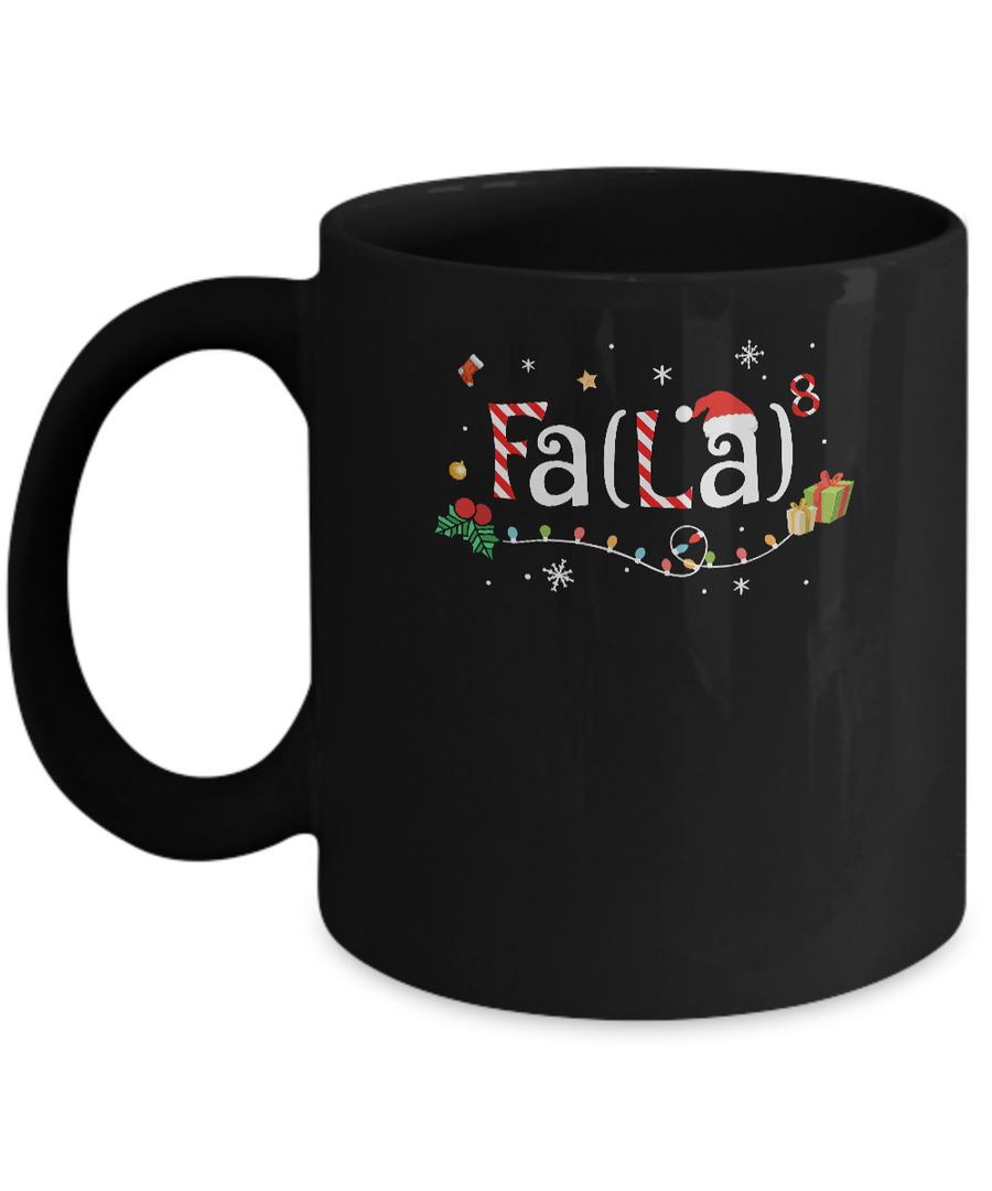 Cute Math Fa La Funny Christmas Mug-Coffee Mug-11oz Mug-Black