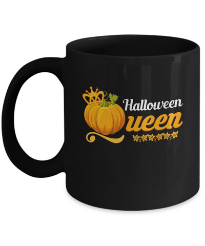 Halloween Queen Cute Pumpkin Spice Halloween Mug-Coffee Mug-11oz Mug-Black