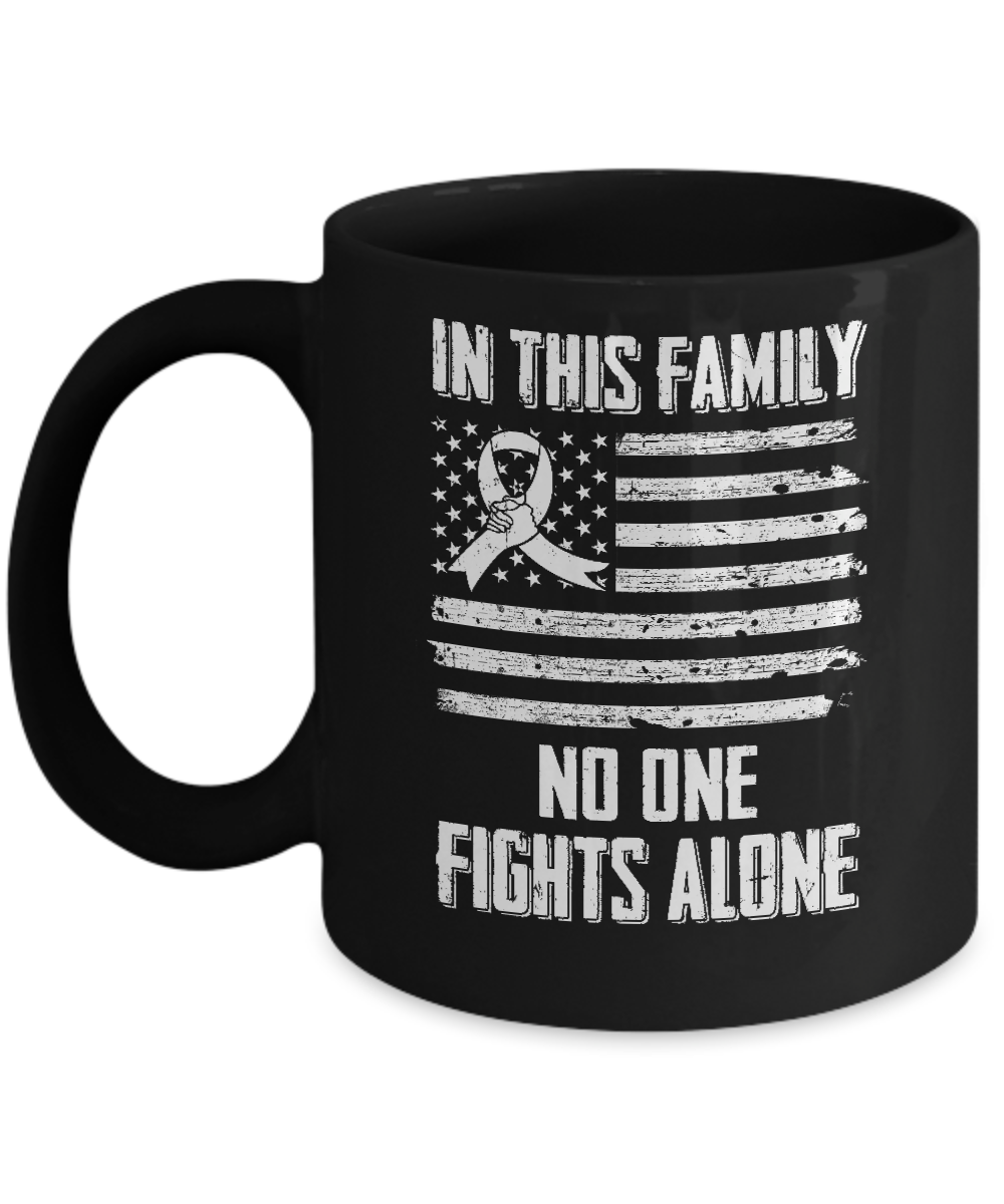 In This Family No One Fights Alone Lung Cancer Mug-Coffee Mug-11oz Mug-Black