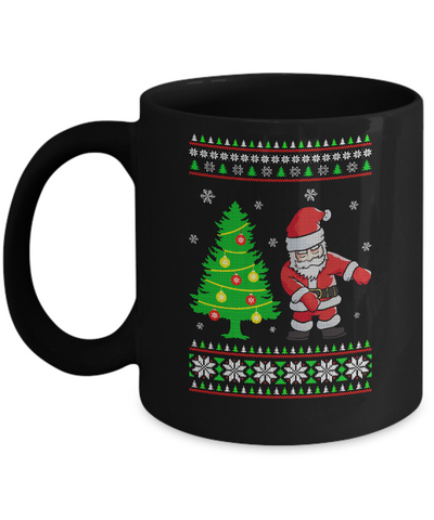 Floss Dance Flossing Santa Christmas Ugly Sweater Mug-Coffee Mug-11oz Mug-Black