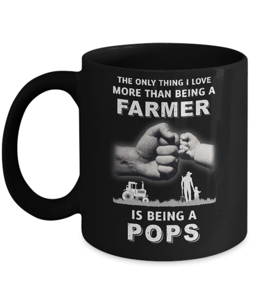 Love More Than Farmer Being A Pops Fathers Day Mug
