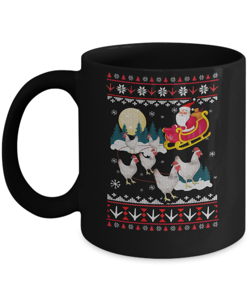 Funny Chicken Ugly Christmas Sweater Gifts Mug