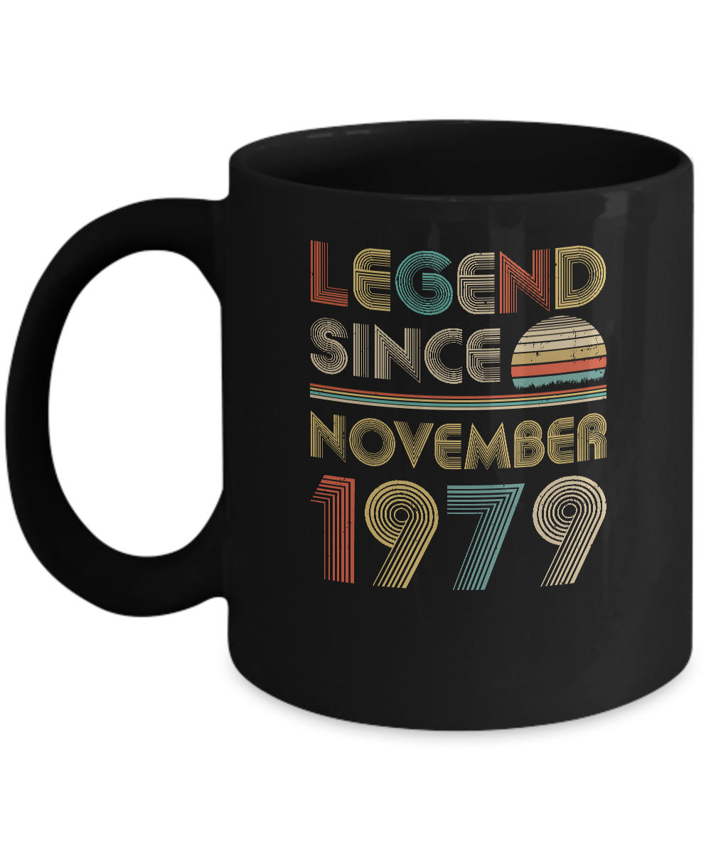 Legend Since November 1979 Vintage 42th Birthday Gifts Mug-Coffee Mug-11oz Mug-Black