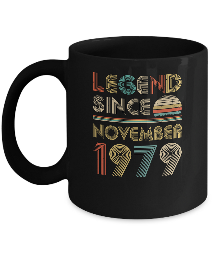 Legend Since November 1979 Vintage 42th Birthday Gifts Mug-Coffee Mug-11oz Mug-Black