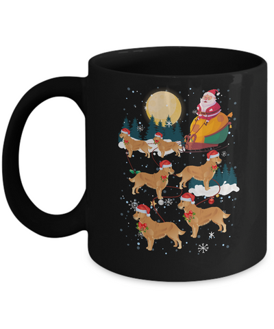Dog Reindeer Golden Retriever Christmas Gift Mug-Coffee Mug-11oz Mug-Black