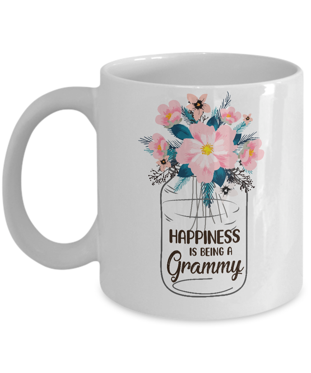 Happiness Is Being Grammy Life Flower Grammy Gifts Mug