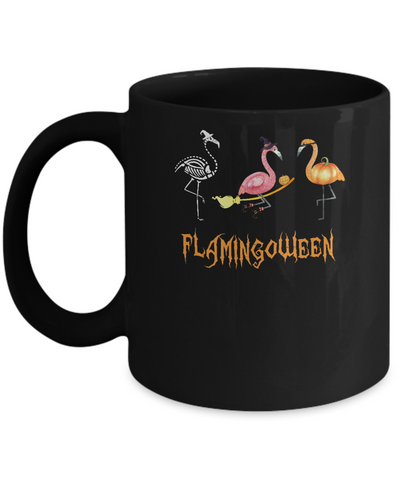 Funny Flamingo Halloween Flamingoween Mug-Coffee Mug-11oz Mug-Black