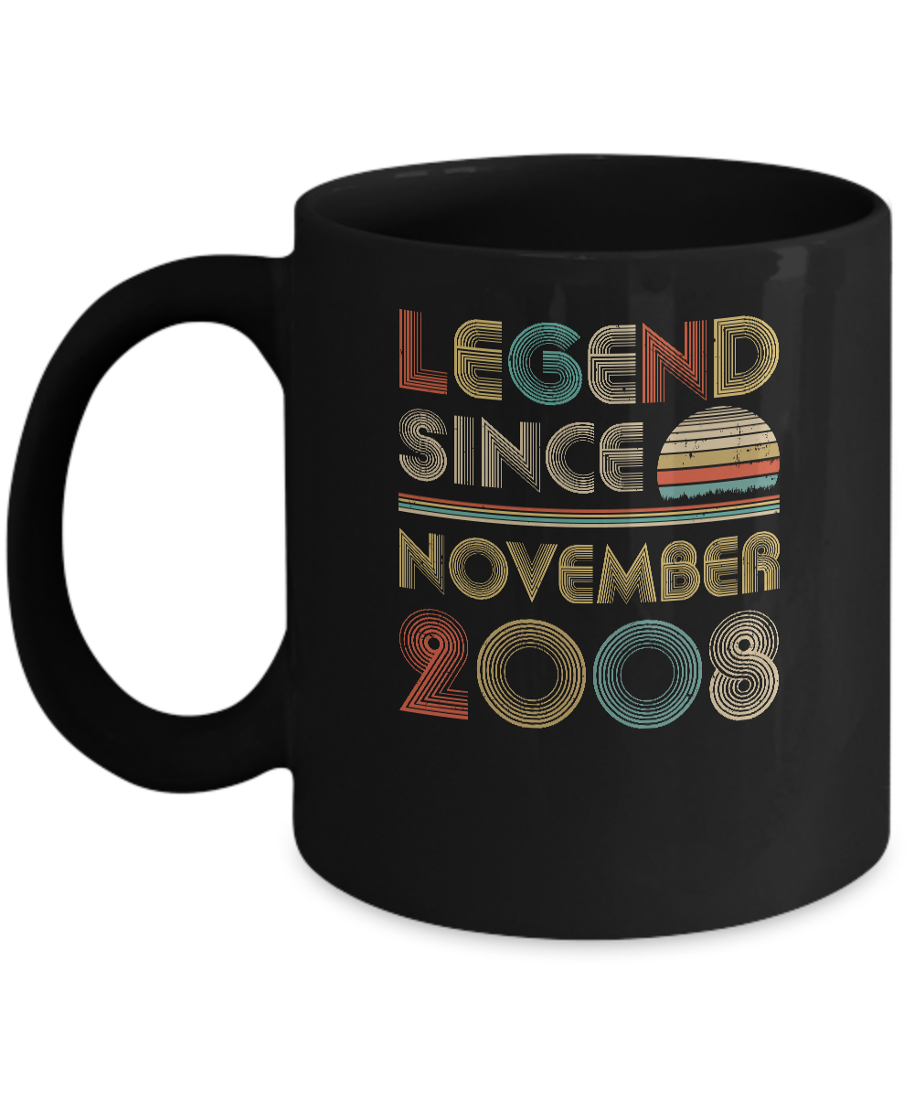 Legend Since November 2008 Vintage 14th Birthday Gifts Mug
