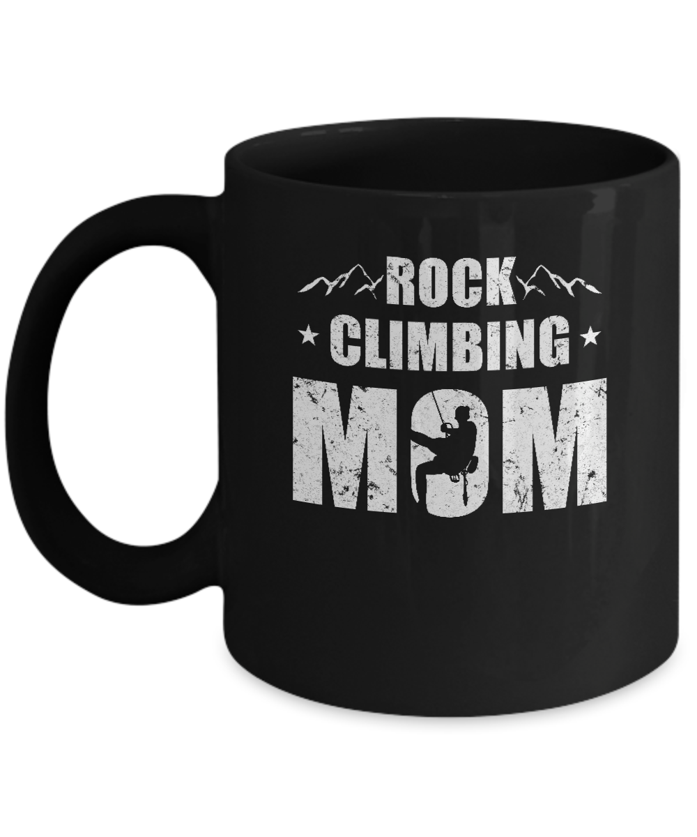 Rock Climbing Mom Distressed Mountain Climber Mothers Day Mug